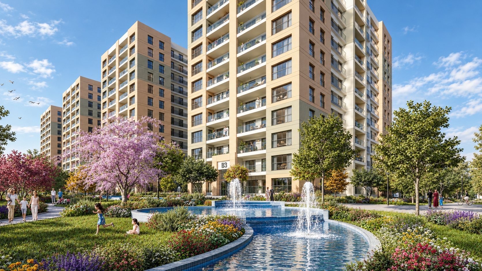 Residential gardens and ornamental water features